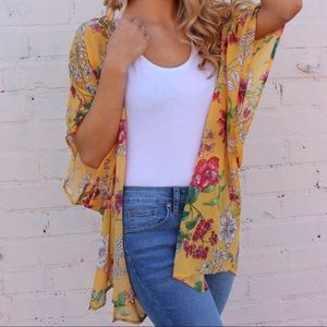 NWT! Flowery Chiffon Cardigan